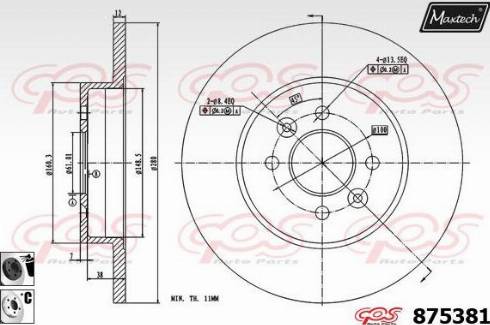 Maxtech 875381.6060 - Brake Disc autospares.lv