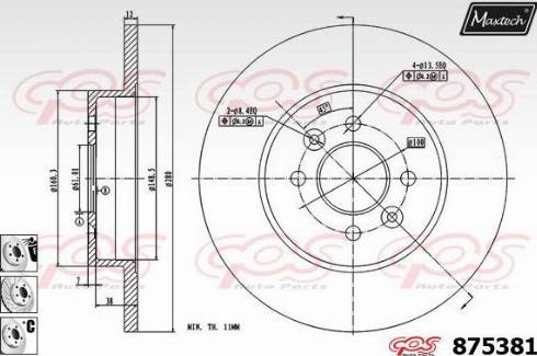 Maxtech 875381.6980 - Brake Disc autospares.lv