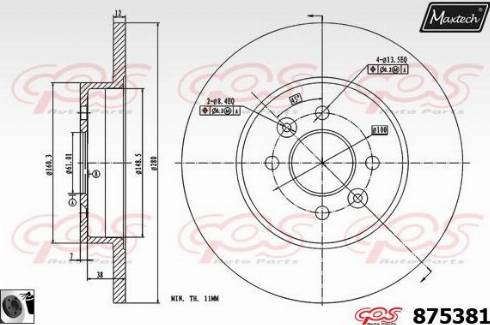 Maxtech 875381.0060 - Brake Disc autospares.lv