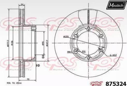 Maxtech 875324.0000 - Brake Disc autospares.lv