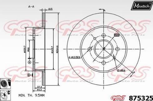 Maxtech 875325.6060 - Brake Disc autospares.lv