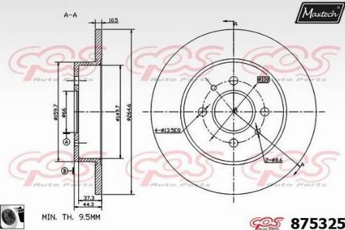 Maxtech 875325.0060 - Brake Disc autospares.lv