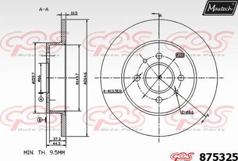 Maxtech 875325.0000 - Brake Disc autospares.lv