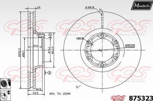 Maxtech 875323.6060 - Brake Disc autospares.lv