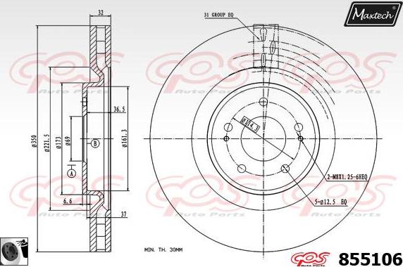 Maxtech 871540 - Brake Disc autospares.lv