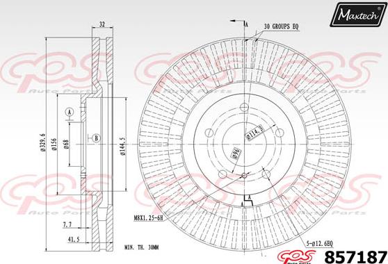 Maxtech 871548 - Brake Disc autospares.lv