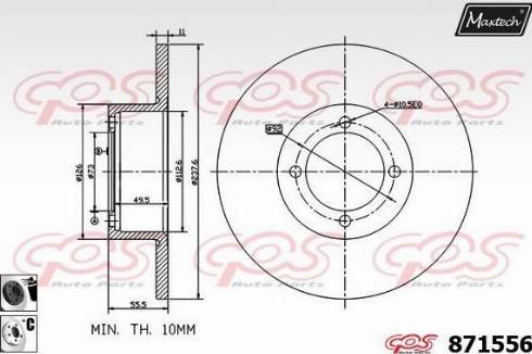 Maxtech 871556.6060 - Brake Disc autospares.lv