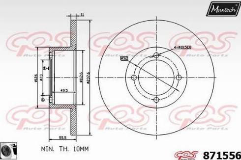 Maxtech 871556.0060 - Brake Disc autospares.lv