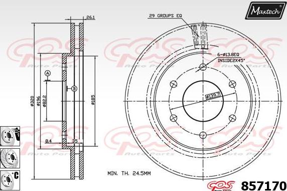 Maxtech 871552 - Brake Disc autospares.lv