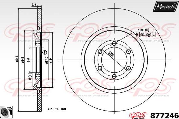 Maxtech 871509 - Brake Disc autospares.lv