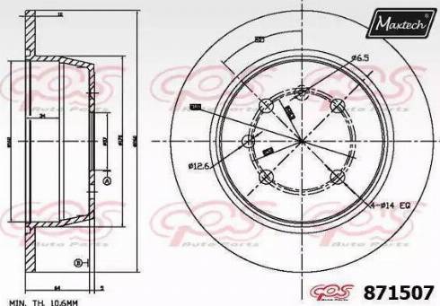 Maxtech 871507.0000 - Brake Disc autospares.lv