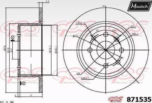 Maxtech 871535.0000 - Brake Disc autospares.lv