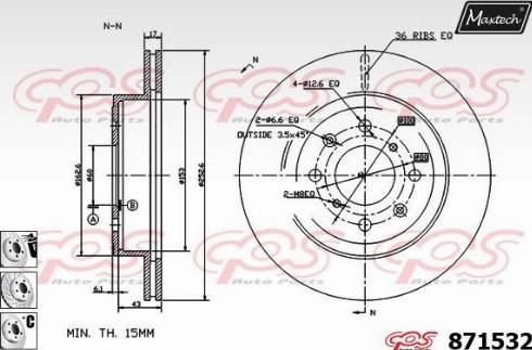 Maxtech 871532.6980 - Brake Disc autospares.lv