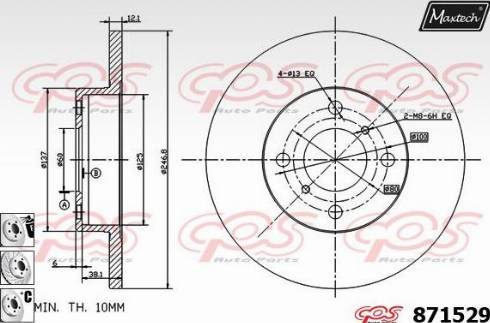 Maxtech 871529.6980 - Brake Disc autospares.lv