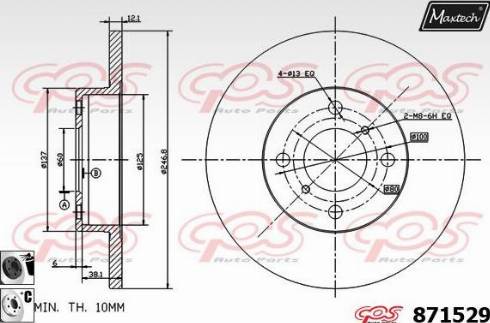 Maxtech 871529.6060 - Brake Disc autospares.lv