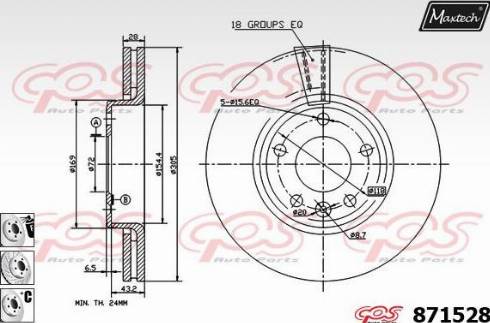 Maxtech 871528.6880 - Brake Disc autospares.lv