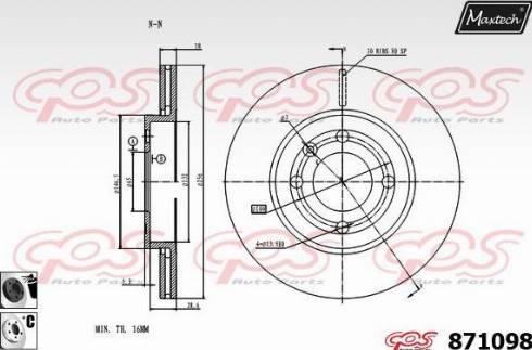 Maxtech 871098.6060 - Brake Disc autospares.lv