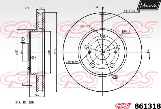 Maxtech 871040 - Brake Disc autospares.lv