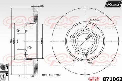 Maxtech 871062.6060 - Brake Disc autospares.lv