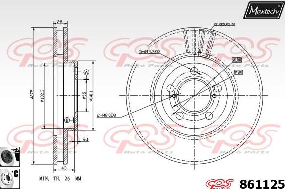 Maxtech 871062 - Brake Disc autospares.lv