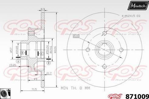 Maxtech 871009.0060 - Brake Disc autospares.lv