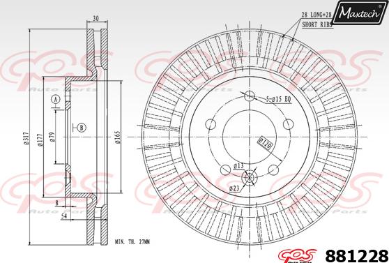 Maxtech 871007 - Brake Disc autospares.lv