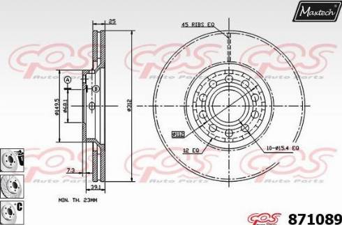 Maxtech 871089.6980 - Brake Disc autospares.lv