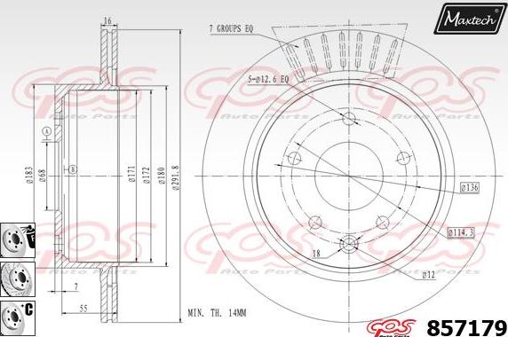 Maxtech 871032 - Brake Disc autospares.lv