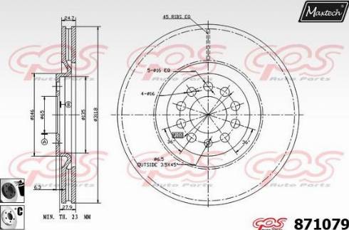 Maxtech 871079.6060 - Brake Disc autospares.lv