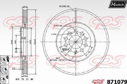 Maxtech 871079.6980 - Brake Disc autospares.lv