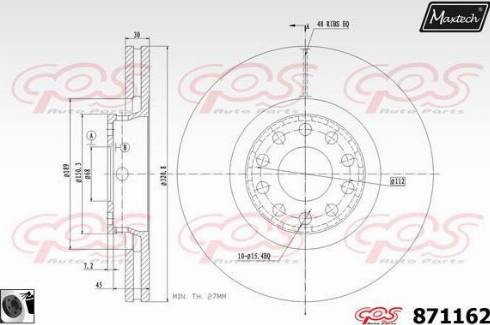 Maxtech 871162.0060 - Brake Disc autospares.lv