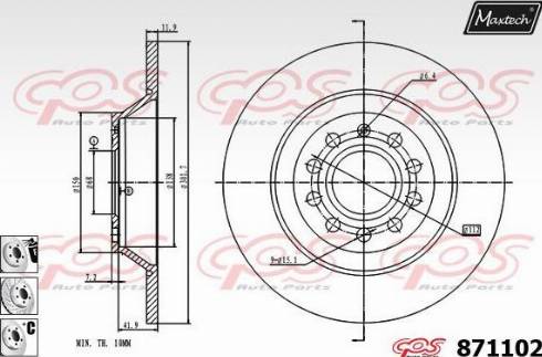 Maxtech 871102.6980 - Brake Disc autospares.lv