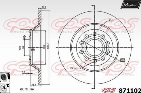 Maxtech 871102.6060 - Brake Disc autospares.lv