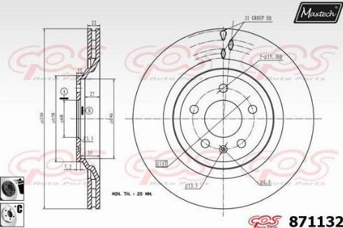 Maxtech 871132.6060 - Brake Disc autospares.lv