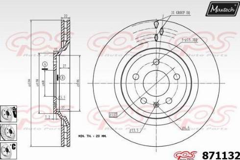 Maxtech 871132.6980 - Brake Disc autospares.lv