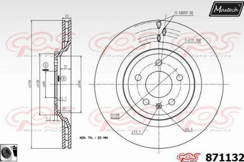 Maxtech 871132.0060 - Brake Disc autospares.lv