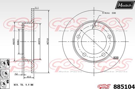 Maxtech 871132 - Brake Disc autospares.lv