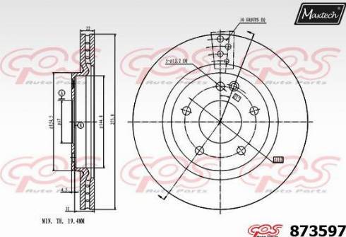 Maxtech 873597.0000 - Brake Disc autospares.lv