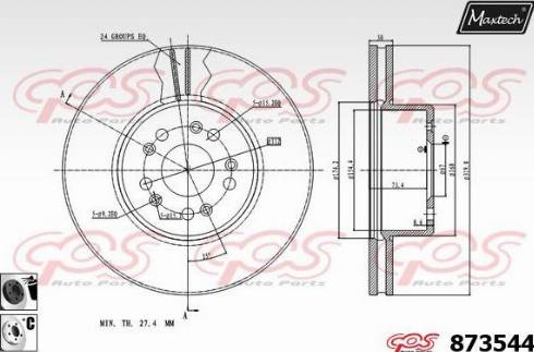 Maxtech 873544.6060 - Brake Disc autospares.lv