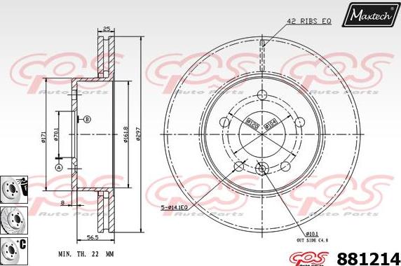 Maxtech 875602 - Brake Disc autospares.lv