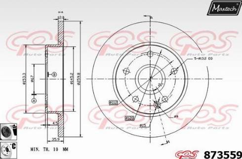 Maxtech 873559.6060 - Brake Disc autospares.lv