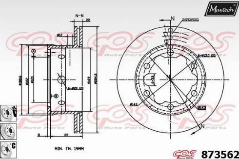 Maxtech 873562.6980 - Brake Disc autospares.lv