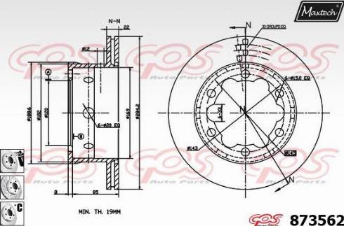 Maxtech 873562.6880 - Brake Disc autospares.lv