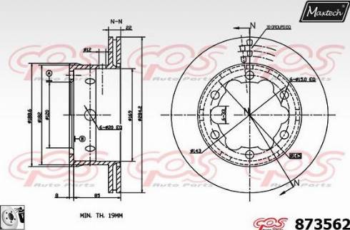 Maxtech 873562.0080 - Brake Disc autospares.lv