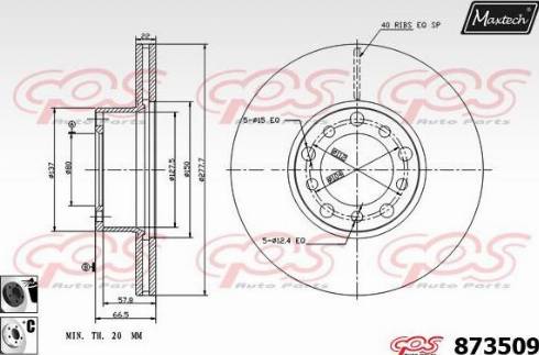 Maxtech 873509.6060 - Brake Disc autospares.lv