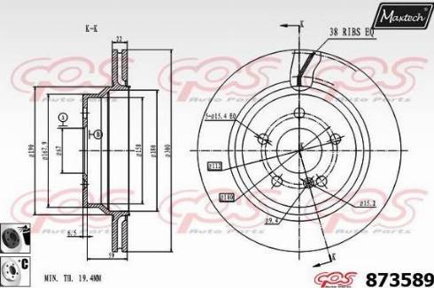 Maxtech 873589.6060 - Brake Disc autospares.lv