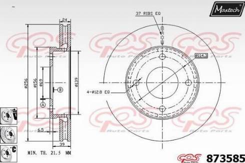 Maxtech 873585.6980 - Brake Disc autospares.lv