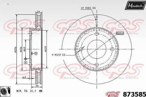 Maxtech 873585.0060 - Brake Disc autospares.lv