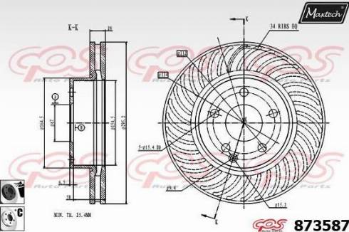 Maxtech 873587.6060 - Brake Disc autospares.lv