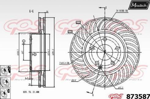 Maxtech 873587.6880 - Brake Disc autospares.lv